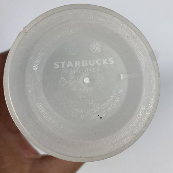 Starbucks Siren Reusable Cold Cup Frosted Plastic Venti 24 oz Mermaid *NO STRAW* - Picture 8 of 9